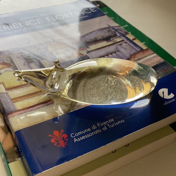 Vintage Glass Rat Mouse Paperweight Clear with slight gold tint blown glass art - Picture 8 of 11